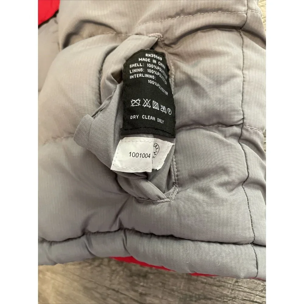 Alpha Industries‎ Puffer Vest Boys 3T Red Gray Reversible Pockets Snap Outerwear